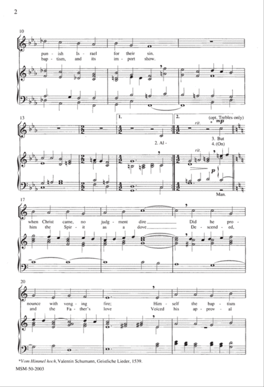 The Baptism of Our Lord The Baptism of Our Lord Unison Choir scores gallery preview page 3