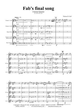 Fabs final song - Ballad - Jazz - Clarinet Quartet