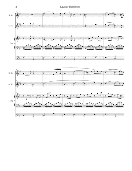 Laudate Dominum (Duet for Soprano & Alto Saxophone - Organ Accompaniment) image number null