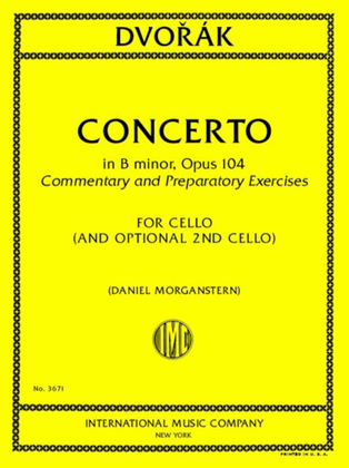 Book cover for Concerto In B Minor, Opus 104, Commentary And Preparatory Exercises