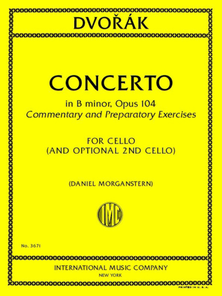 Concerto In B Minor, Opus 104, Commentary And Preparatory Exercises