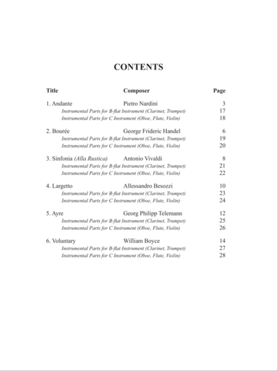 Baroque Music for Solo Instrument & Keyboard, Set V Piano scores gallery preview page 2