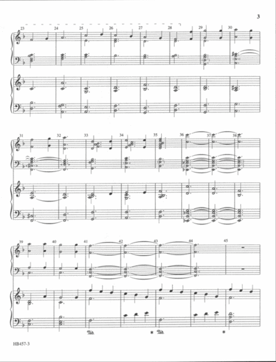 Good Christian Friends, Rejoice - full score Handbell Choir scores gallery preview page 3
