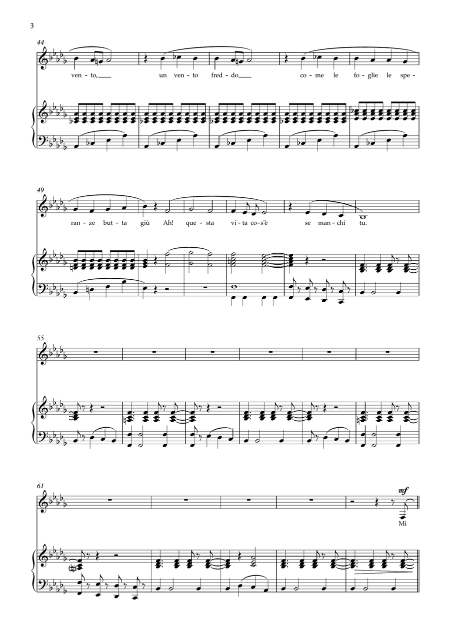 Ma Che Freddo Fa Piano, Vocal scores gallery preview page 3