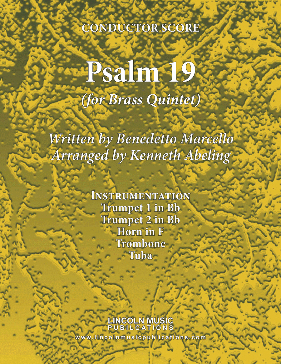 Psalm 19 - Benedetto Marcello (for Brass Quintet) Brass Quintet scores gallery preview page 1