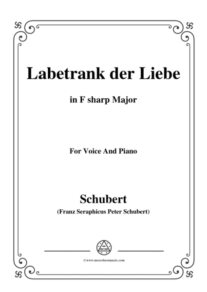 Schubert-Labetrank der Liebe,in F sharp Major,for Voice&Piano image number null