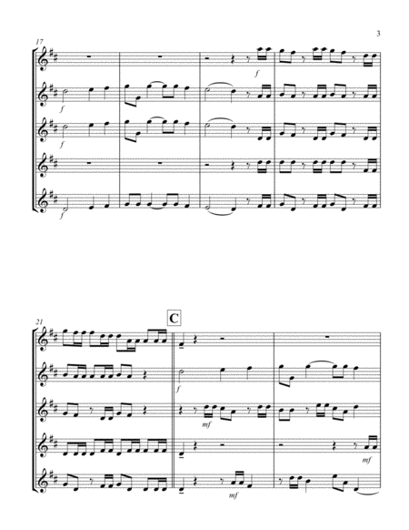 Hallelujah (from "Messiah") (D) (Violin Quintet)