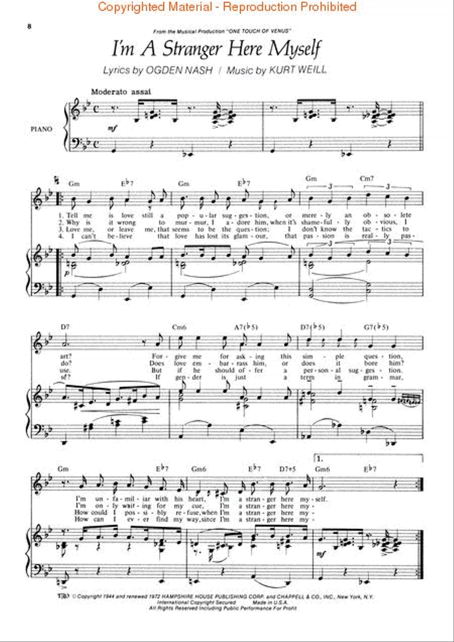 One Touch of Venus Piano, Vocal, Guitar scores gallery preview page 3
