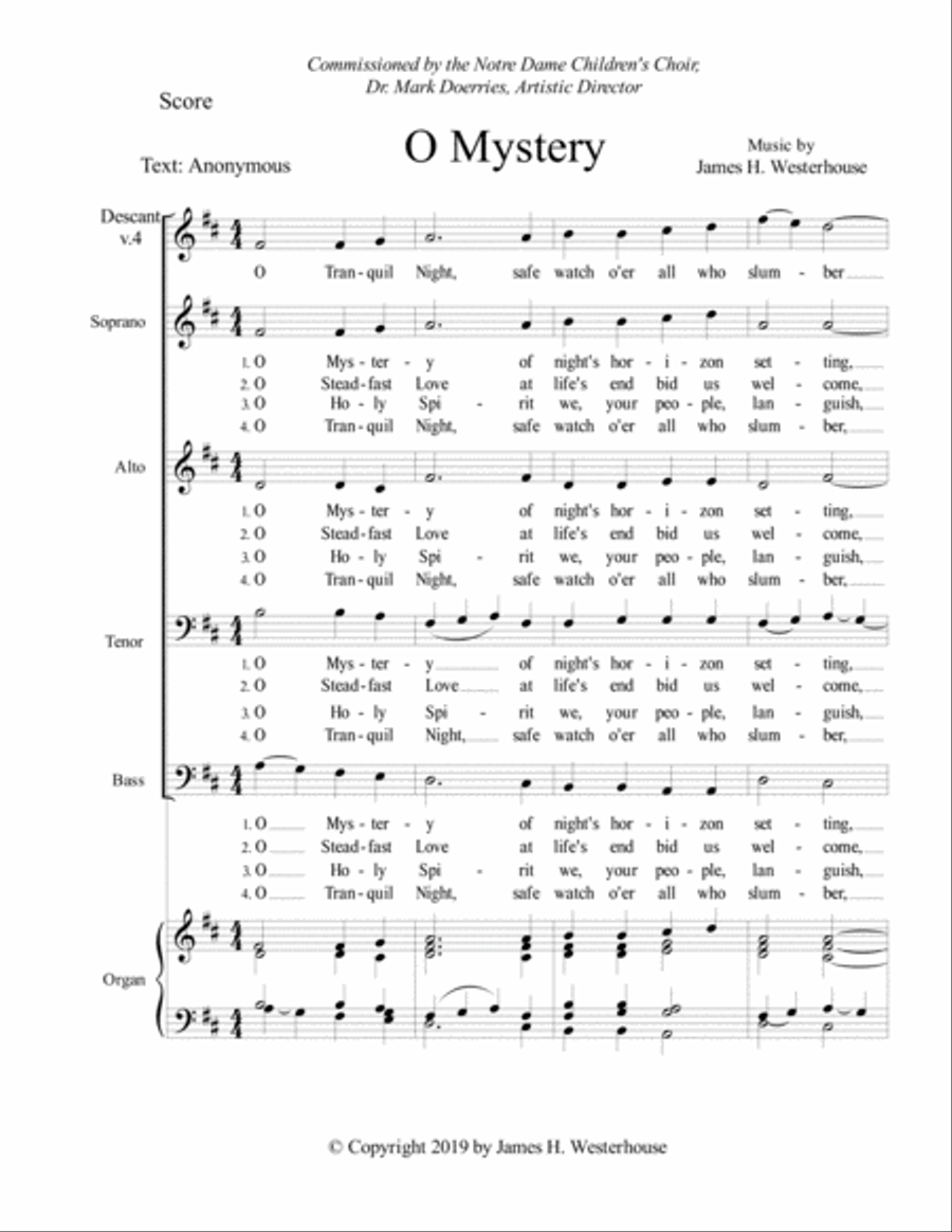 O Mystery 4-Part scores gallery preview page 2