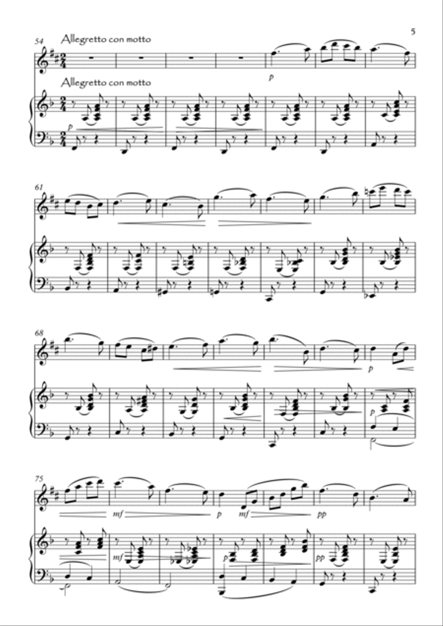 Four Short Pieces Baritone Saxophone scores gallery preview page 5