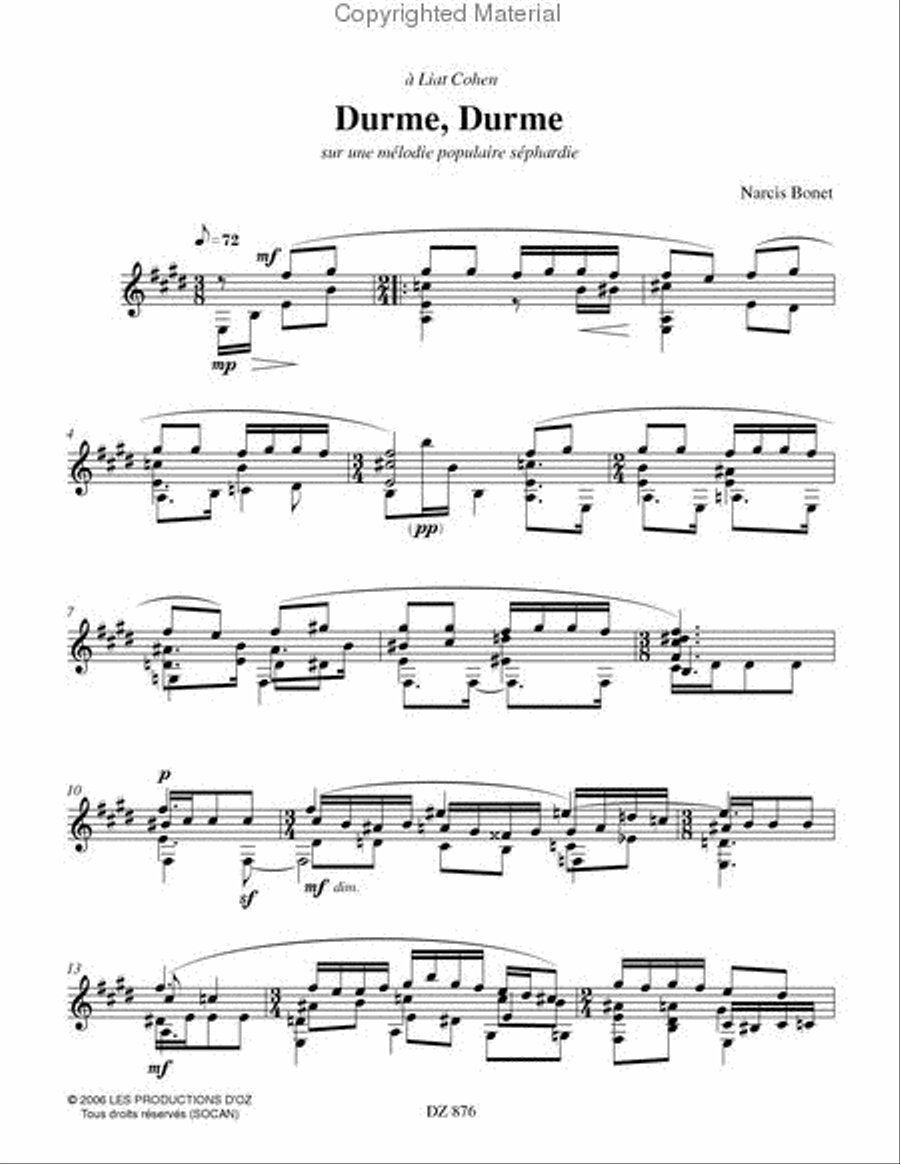 Durme, Durme / Aire de Mujer Classical Guitar scores gallery preview page 2