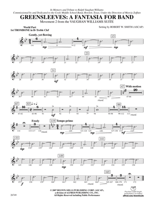 Greensleeves: (wp) 1st B-flat Trombone T.C.