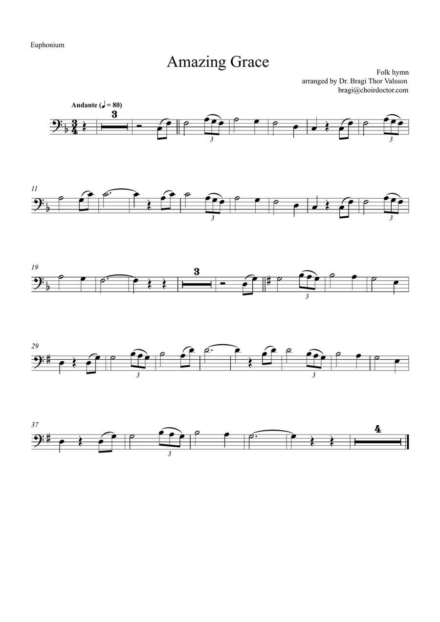 Five Sacred Songs - Euphonium with Piano accompaniment Euphonium scores gallery preview page 4