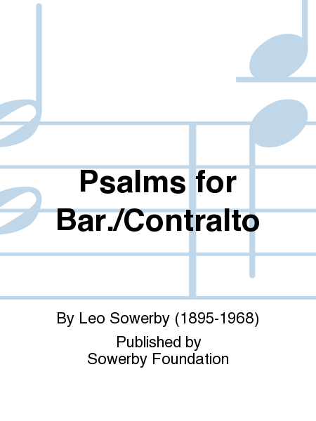 Psalms For Bar./Contralto