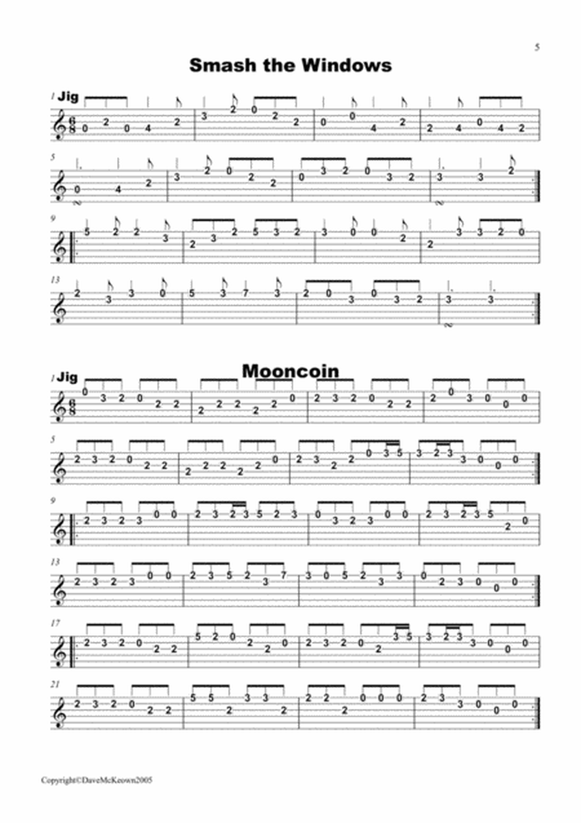 Irish Dance Music Vol.2 for Guitar Tab EADGBE; 50 Jigs, Reels, Hornpipes and more.... image number null