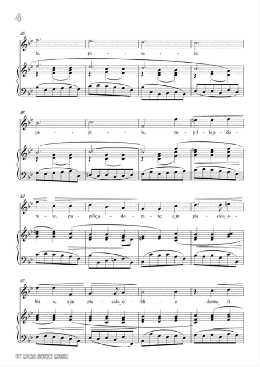 Bassani-Posate! Dormite! in B flat Major,for voice and piano
