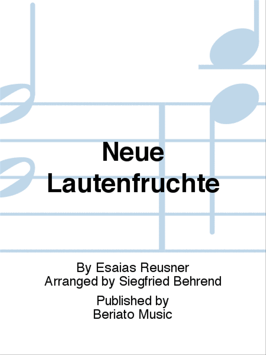 Neue Lautenfruchte Guitar scores gallery preview page 1