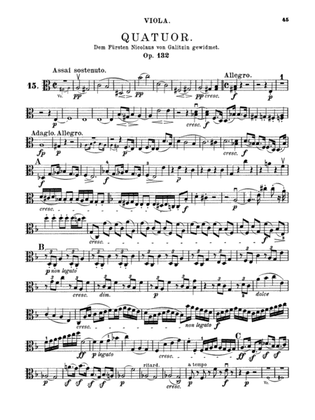 Beethoven: String Quartet, Op. 132 No. 15