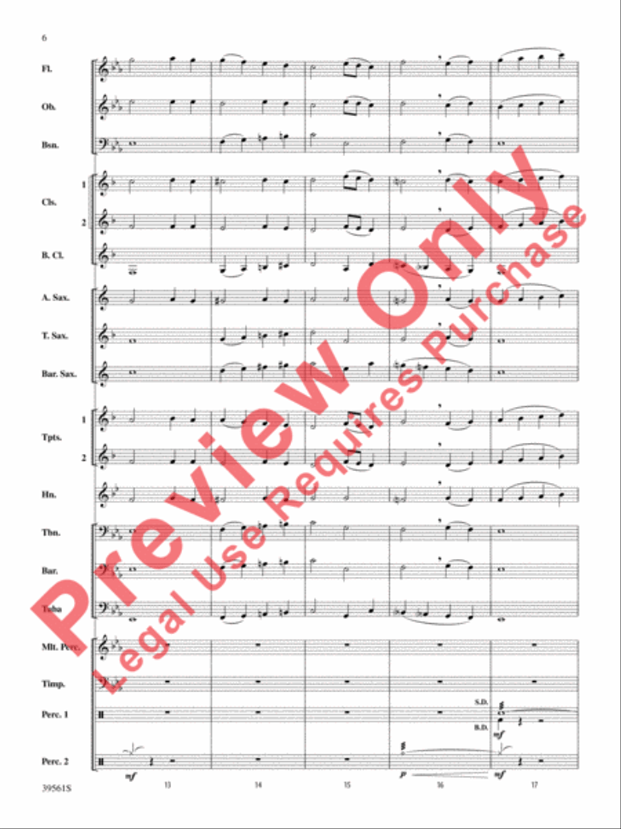Tidings of Comfort and Joy! Concert Band scores gallery preview page 6