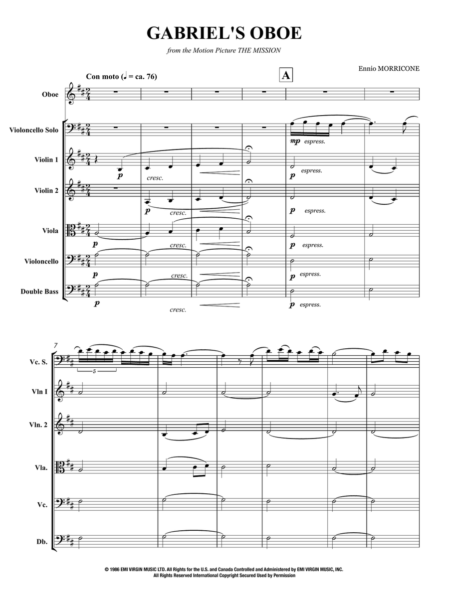 Gabriel's Oboe Chamber Orchestra scores gallery preview page 3