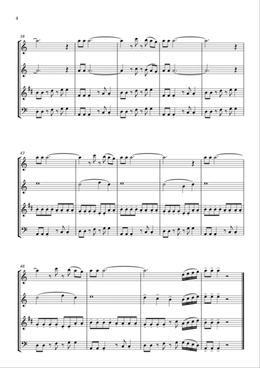 Rock You Like A Hurricane Woodwind Quartet scores gallery preview page 4