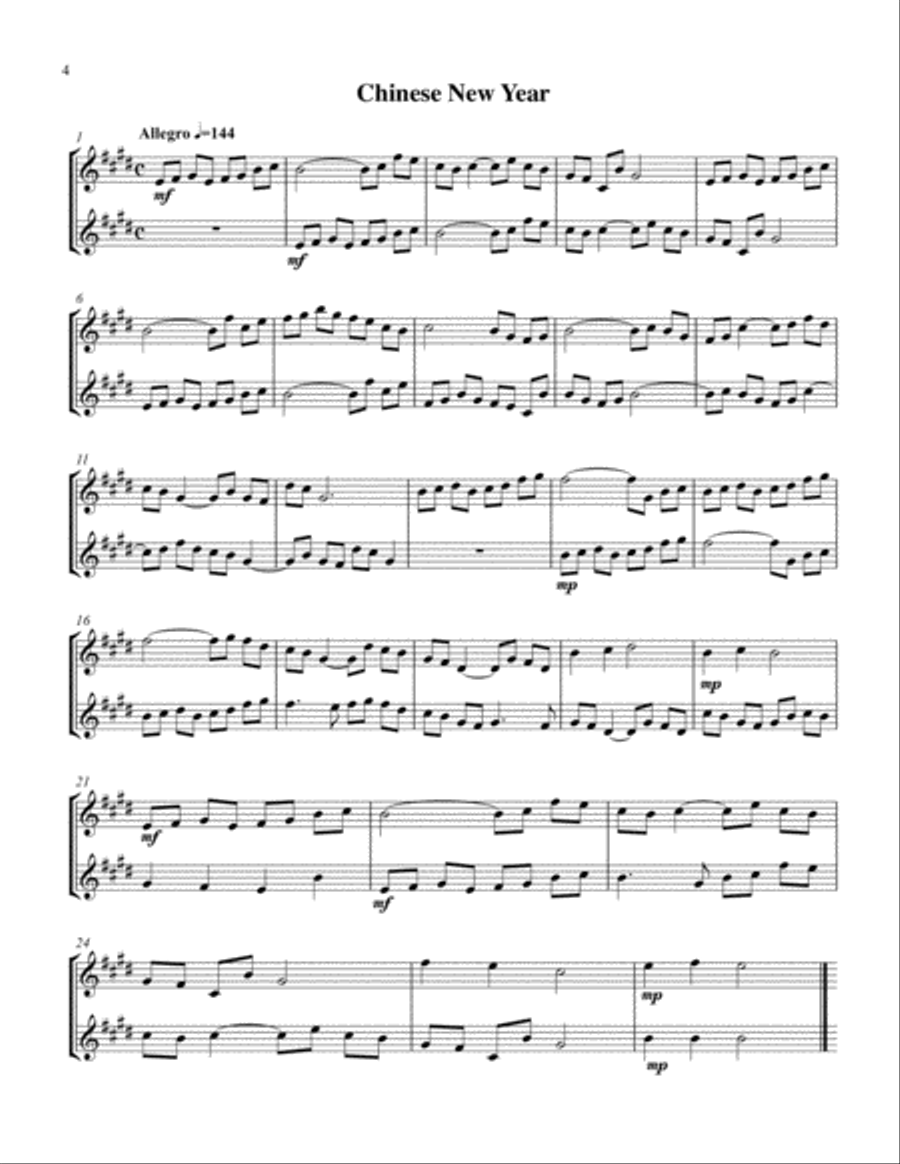 Holiday Etudes/Duets Eb Book Woodwind Duet scores gallery preview page 4