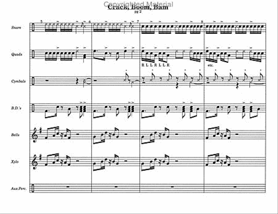 Crack-Boom-Bam! Percussion Ensemble scores gallery preview page 4
