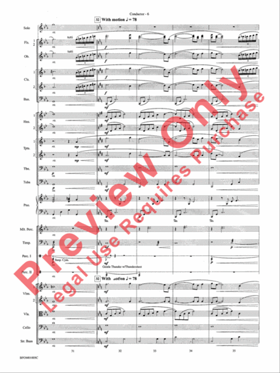 In a Gentle Rain (Movement II from the Willson Suite) Full Orchestra scores gallery preview page 9