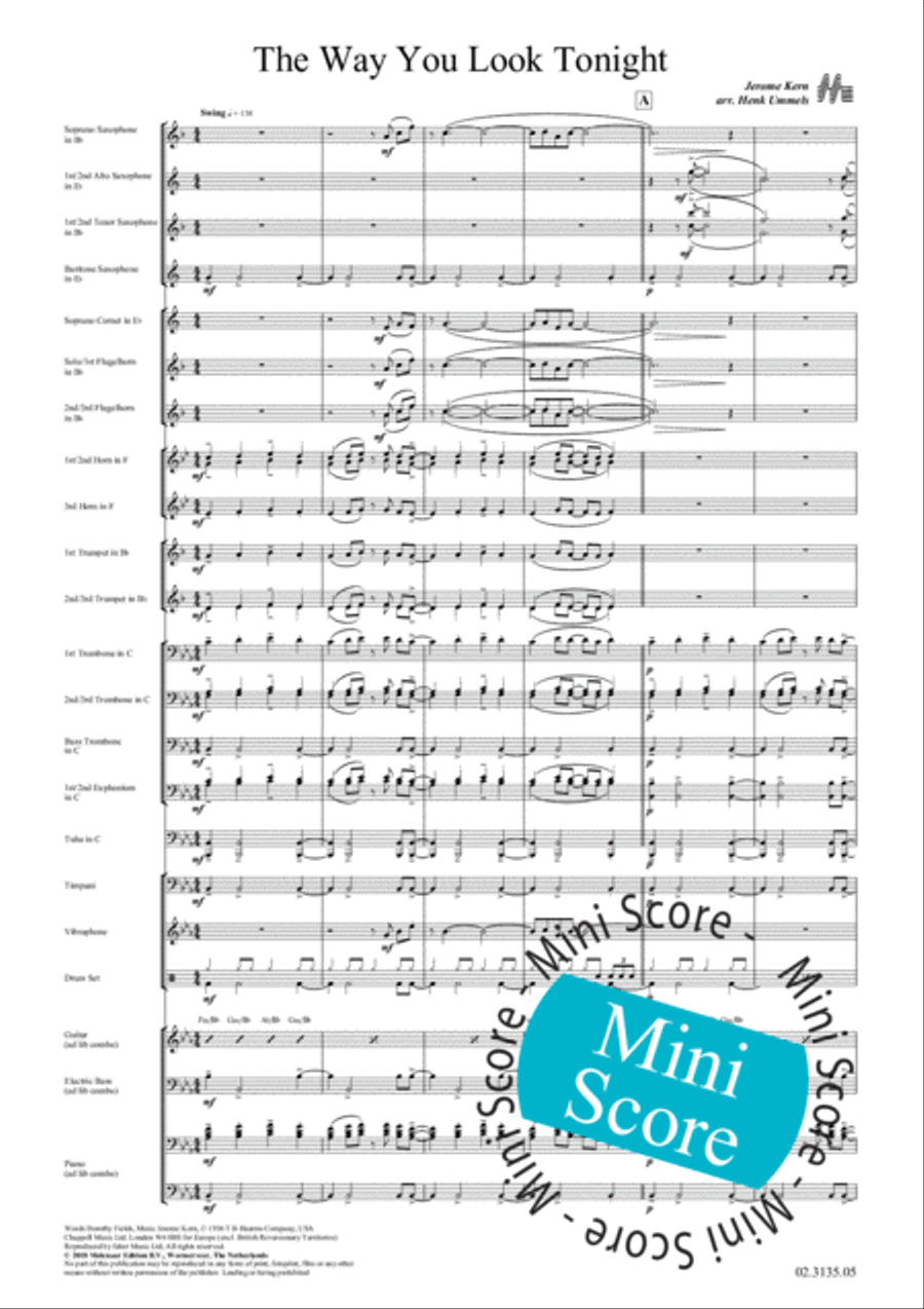 The Way You Look Tonight Fanfare Band scores gallery preview page 7
