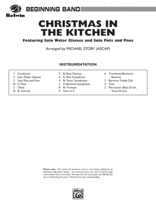 Book cover for Christmas in the Kitchen: Score
