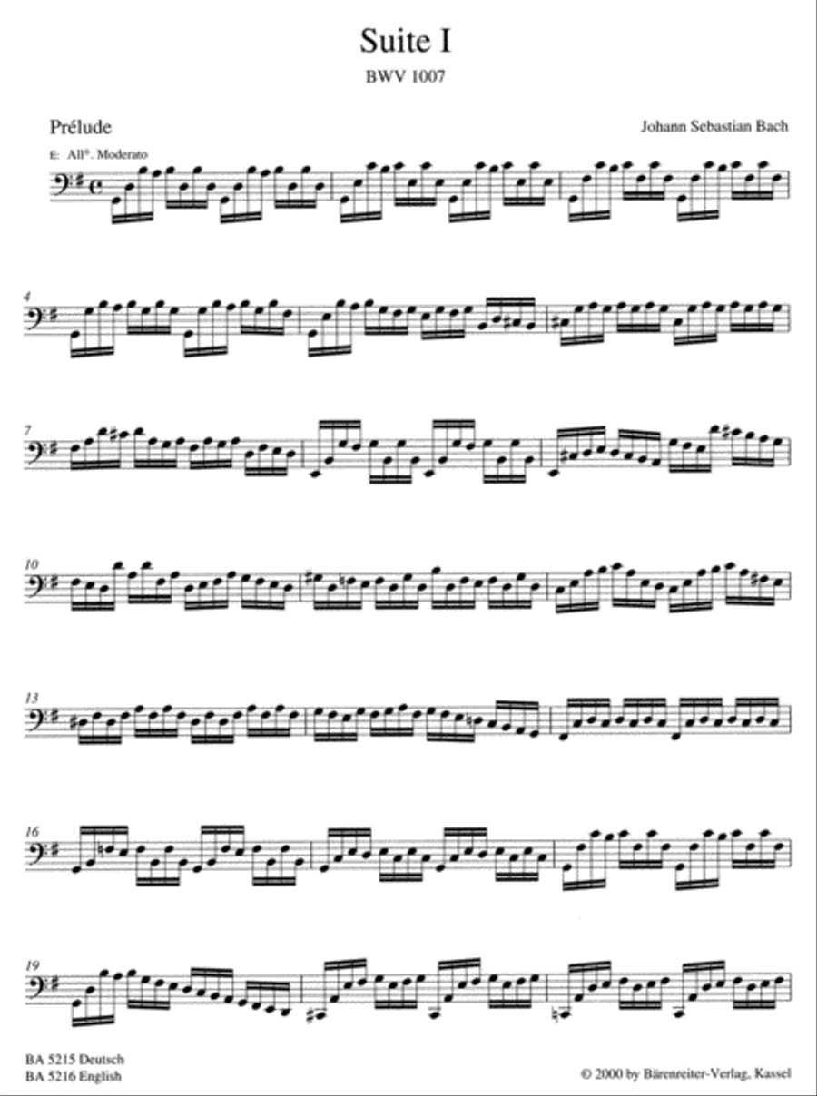 6 Suites a Violoncello Solo senza Basso, BWV 1007-1012 Cello Solo scores gallery preview page 2