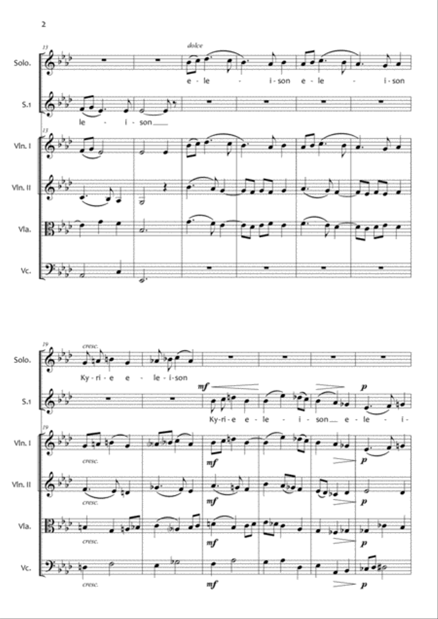 Messe Basse - G.Fauré - Female choir - String Quartet Women's Choir scores gallery preview page 3