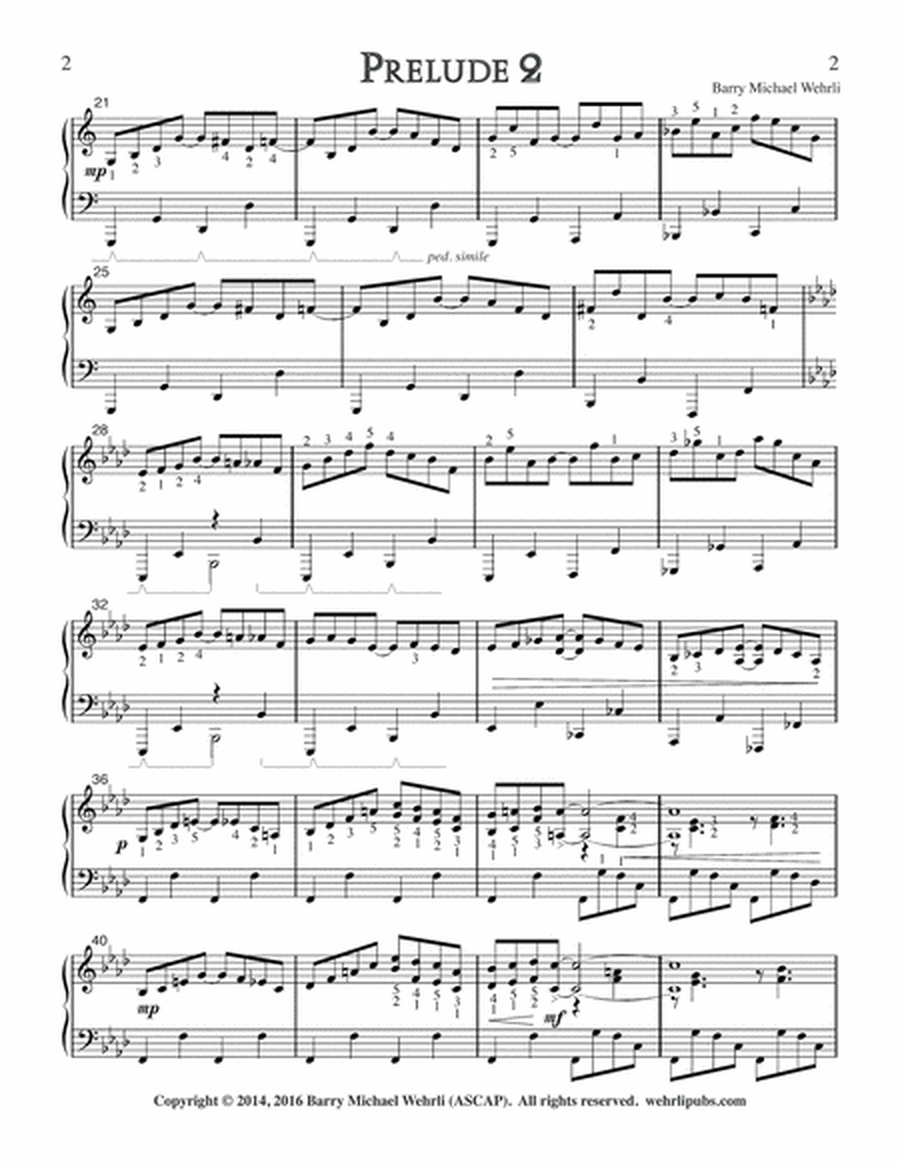 Prelude 2 from "Book of Preludes: 1-15 for Piano" image number null
