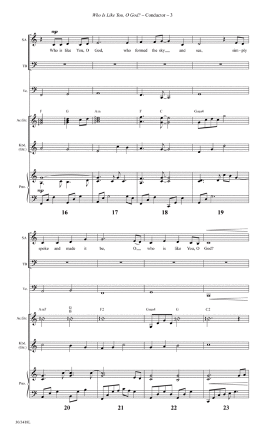 Who Is Like You, O God? - Instrumental Score and Parts Choir scores gallery preview page 6