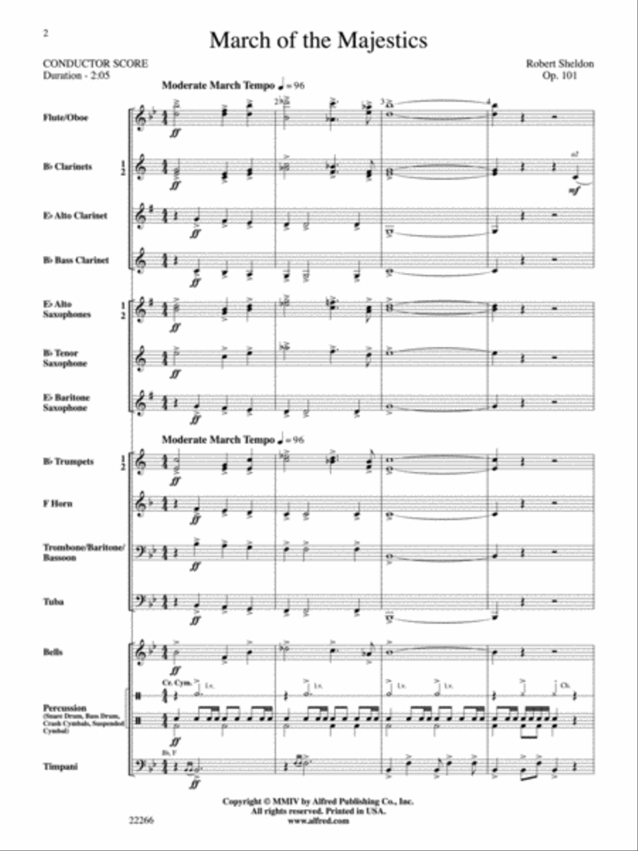 March of the Majestics Concert Band scores gallery preview page 2