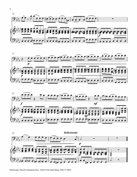Variations and Fugue on a Theme by Henry Purcell for Tuba and Piano image number null