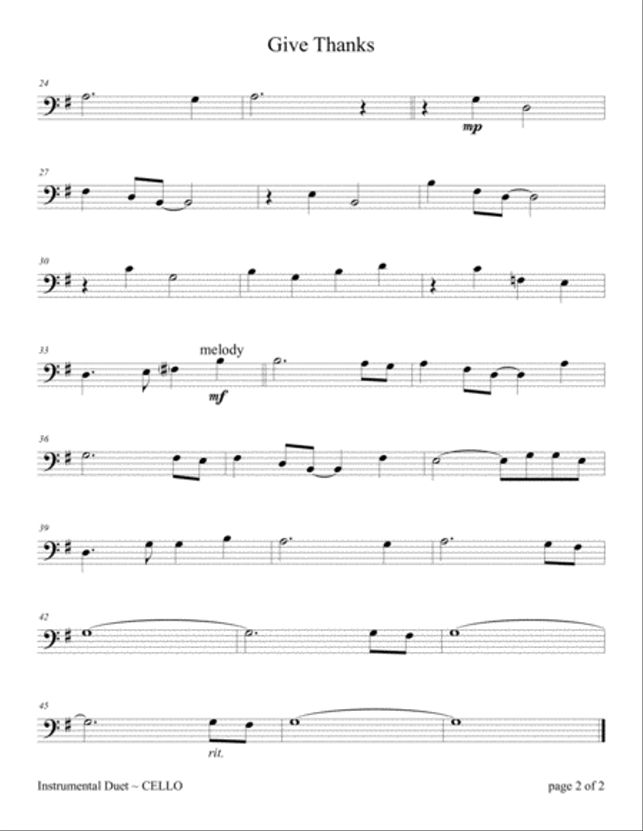 Give Thanks Piano scores gallery preview page 2