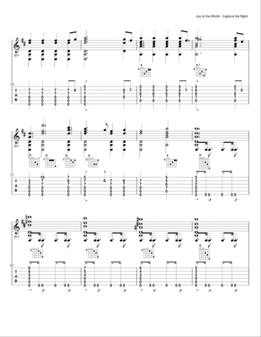 Joy to the World Guitar Solo scores gallery preview page 2