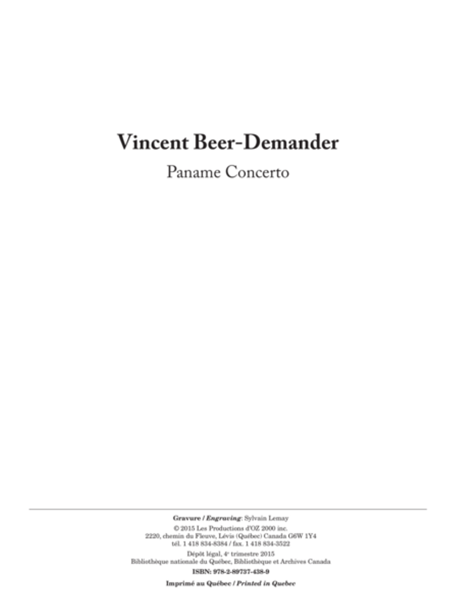 Paname Concerto Paname Concerto Orchestra scores gallery preview page 1