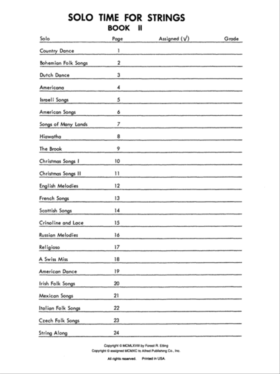 Solo Time for Strings, Book 2 Chamber Orchestra scores gallery preview page 2