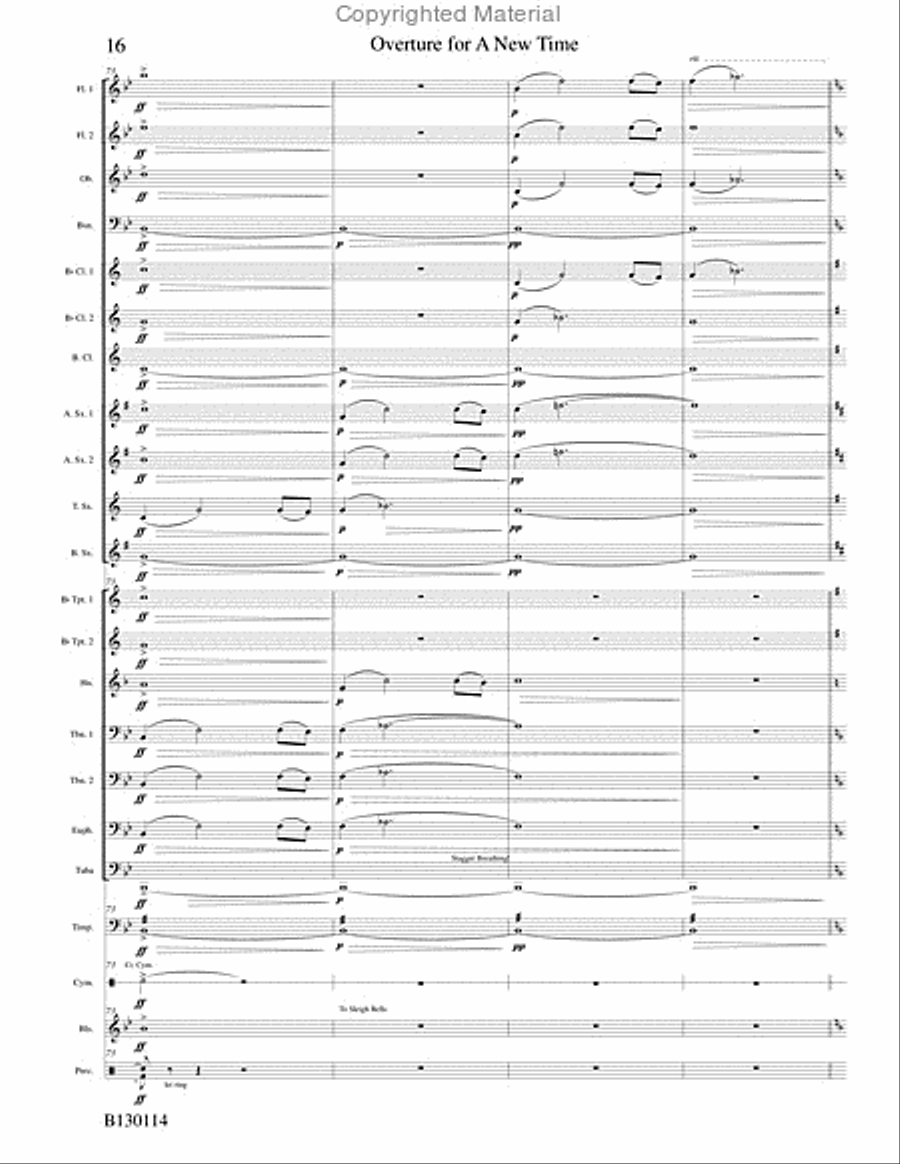 Overture for A New Time Concert Band scores gallery preview page 19