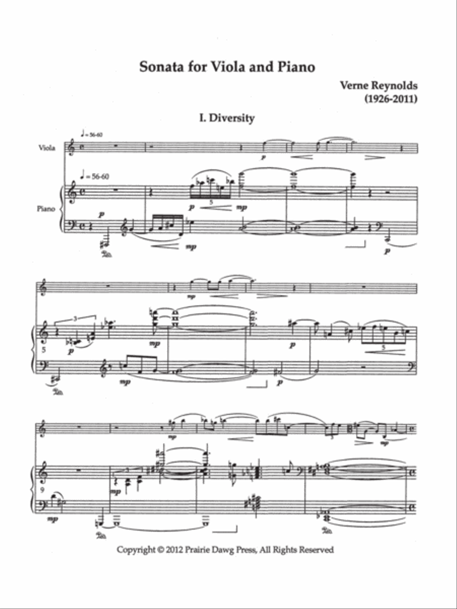 Sonata for Viola and Piano Piano Accompaniment scores gallery preview page 3