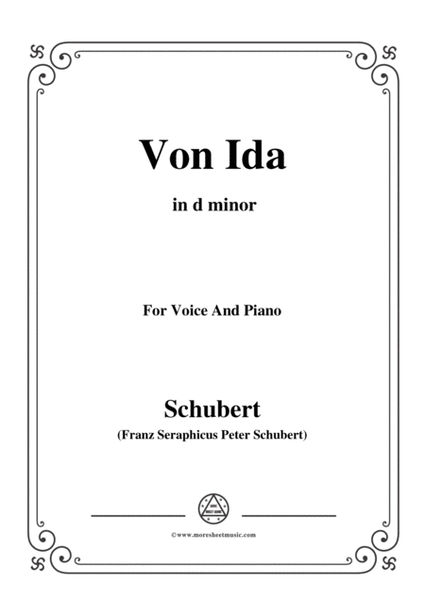 Schubert-Von Ida,in d minor,for Voice and Piano image number null