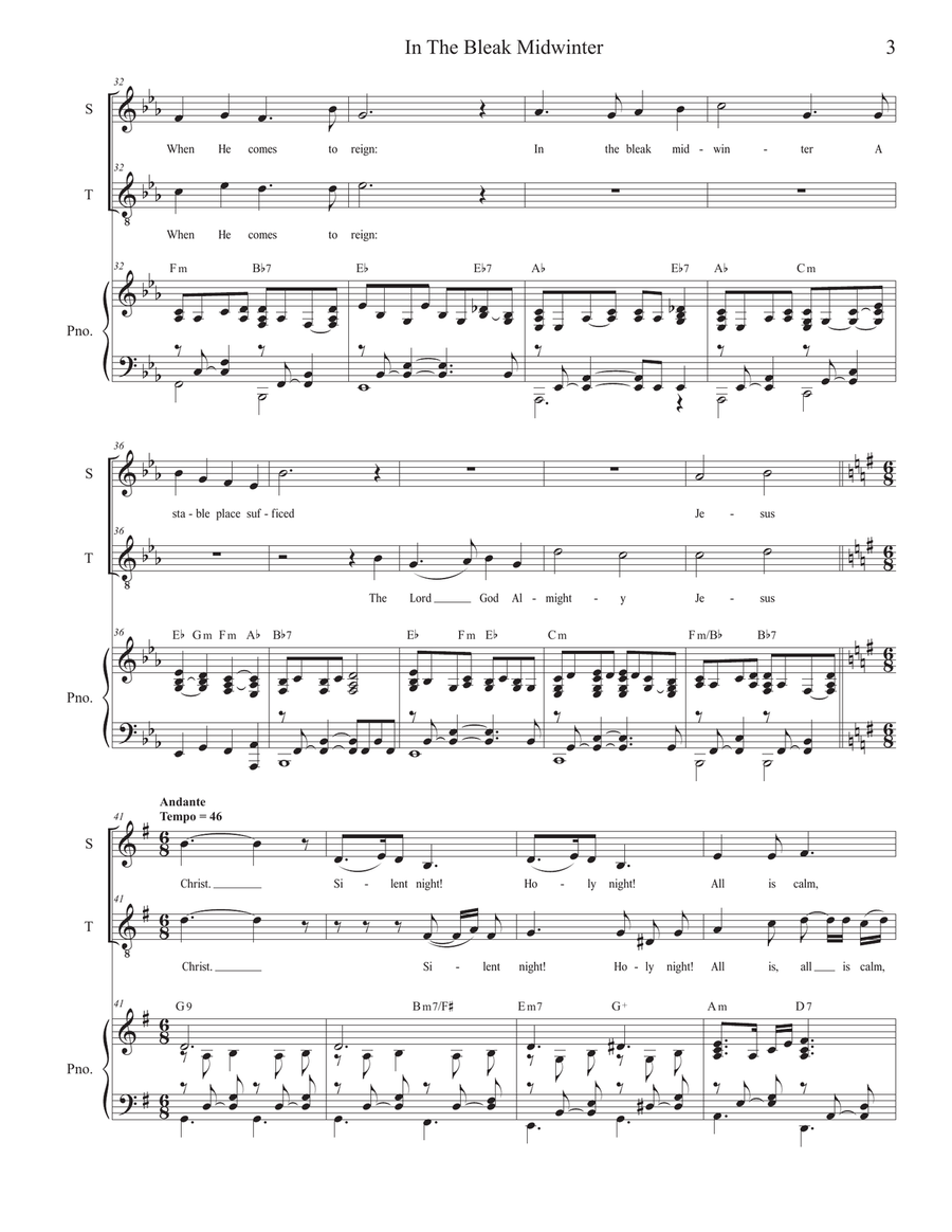 Vocal Duets for Christmas (Volume 2) (Soprano and Tenor solo) Tenor Voice scores gallery preview page 4