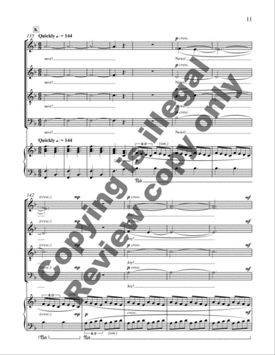 Rejoice!: 3. Good Christian Friends Rejoice! 4-Part scores gallery preview page 8