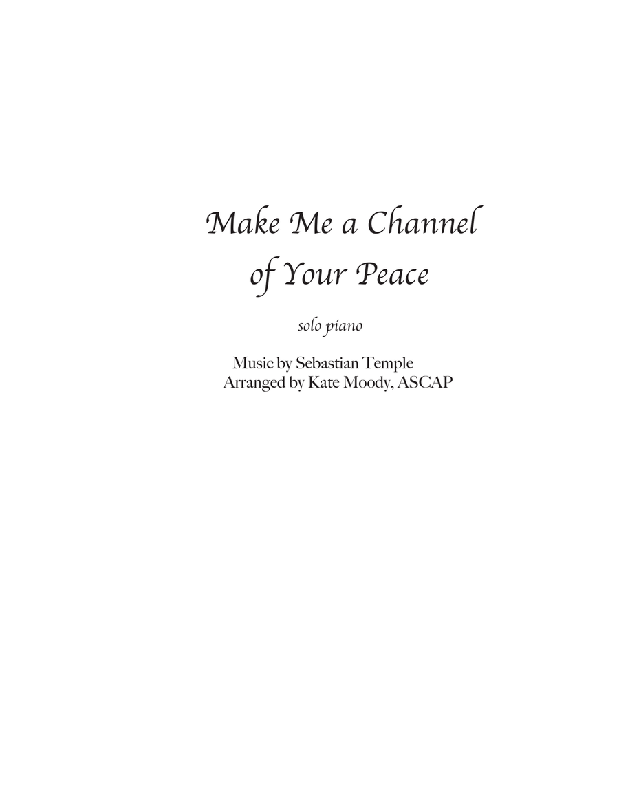 Make Me A Channel Of Your Peace (prayer Of St. Francis) Piano Solo scores gallery preview page 1
