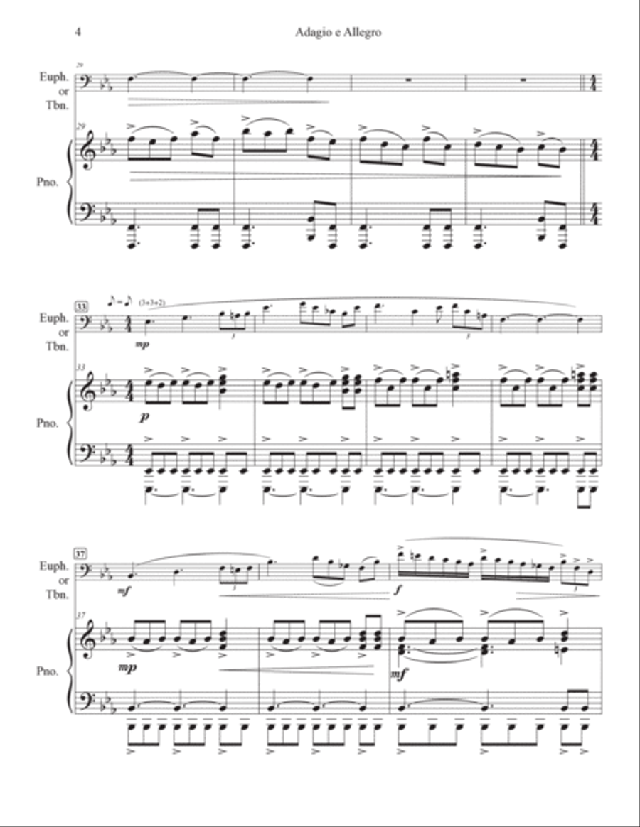 Adagio e Allegro Adagio e Allegro Euphonium scores gallery preview page 5