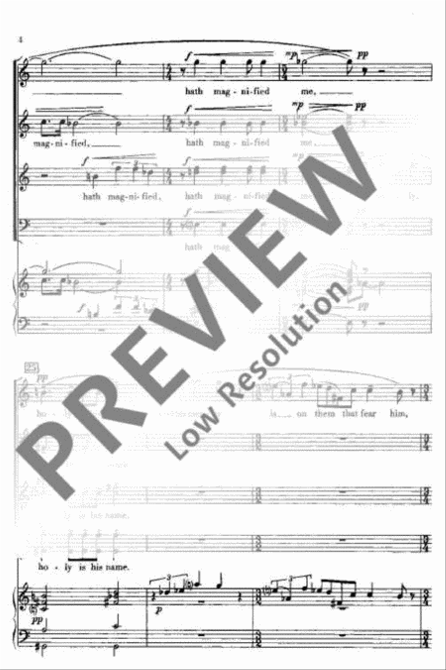Magnificat and Nunc Dimittis Mixed Choir scores gallery preview page 7