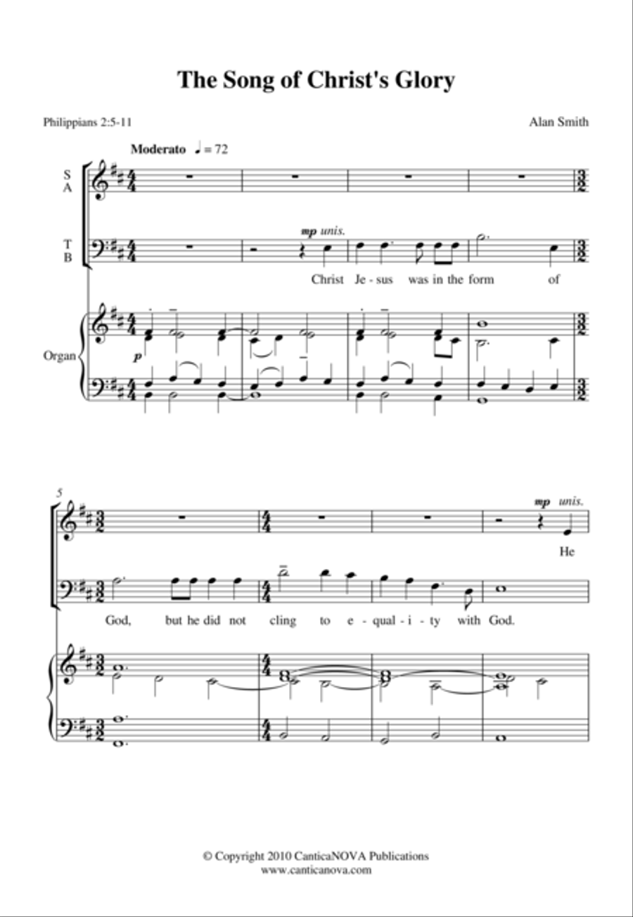 The Song of Christ's Glory 4-Part scores gallery preview page 2