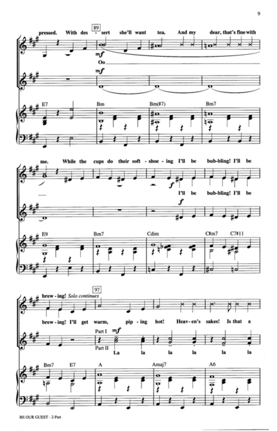 Be Our Guest (from Beauty And The Beast) (arr. Ed Lojeski) 2-Part scores gallery preview page 8